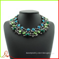 modern style newest best quality blue and green stone fashion fine costume jewelry wholesale necklace